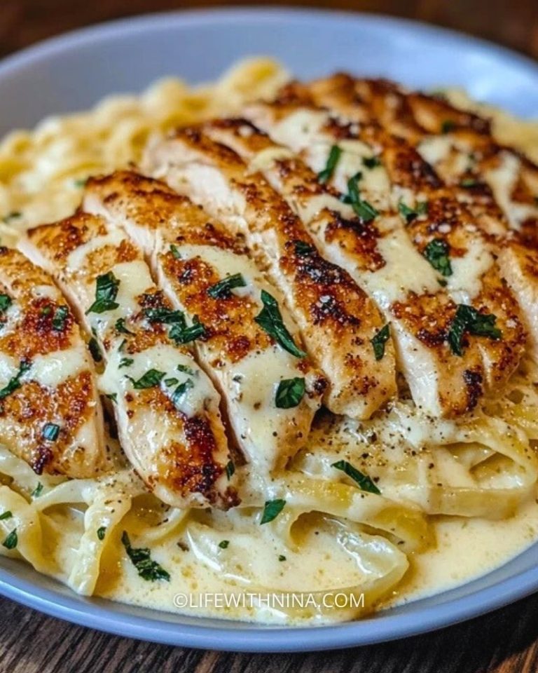 Garlic Butter Chicken with Creamy Ricotta Alfredo Pasta