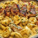 Cajun Garlic Chicken Tortellini in Three-Cheese Cream