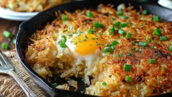 Irish Cheddar & Cabbage Hash Brown Skillet