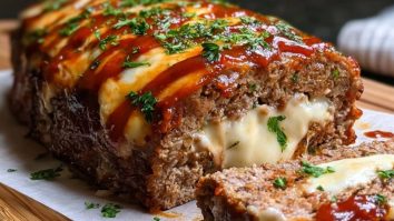 Stuffed Meatloaf with Mozzarella