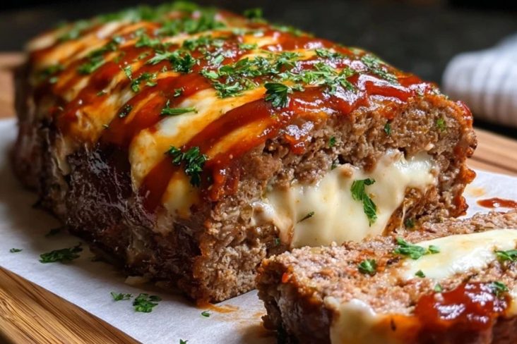 Stuffed Meatloaf with Mozzarella
