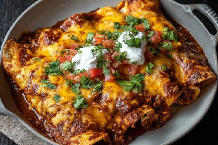 Cheese Enchiladas with Chili Gravy