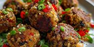Mushroom Quinoa and Red Pepper Veggie Balls