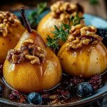 Baked Pears with Honey & Walnuts
