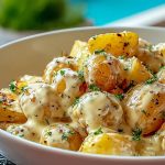 Creamy Garlic Baby Potatoes