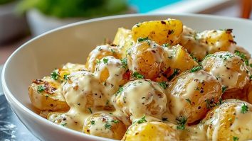 Creamy Garlic Baby Potatoes