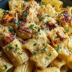 Creamy Garlic Butter Chicken Rigatoni Recipe
