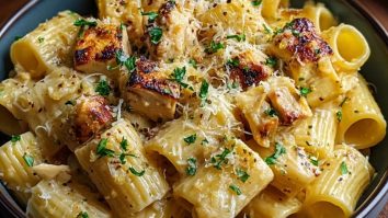 Creamy Garlic Butter Chicken Rigatoni Recipe