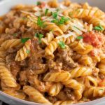 Creamy Rotel Pasta & Ground Beef