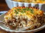 French Onion Ground Beef and Rice Casserole