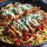 Garlic Butter Chicken Parmesan Pasta