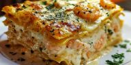 Garlic Butter Shrimp Scampi Lasagna