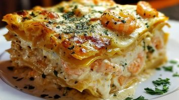 Garlic Butter Shrimp Scampi Lasagna