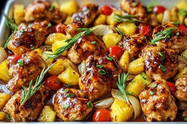 Hawaiian Chicken Sheet Pan