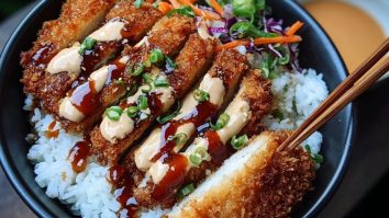 Japanese Katsu Bowls with Tonkatsu Sauce