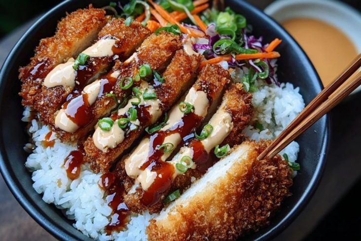 Japanese Katsu Bowls with Tonkatsu Sauce