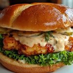 Spicy Chicken Sandwich with Creamy Homemade Sauce