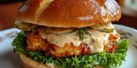 Spicy Chicken Sandwich with Creamy Homemade Sauce
