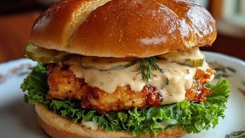 Spicy Chicken Sandwich with Creamy Homemade Sauce