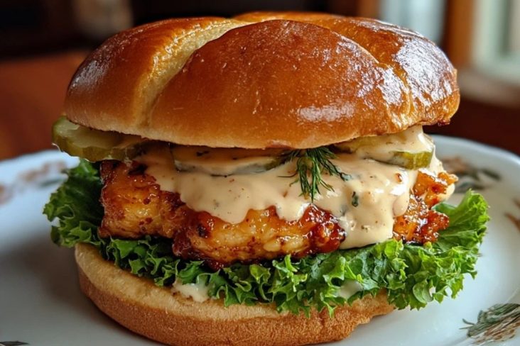 Spicy Chicken Sandwich with Creamy Homemade Sauce
