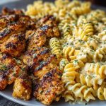 Cajun Garlic Butter Chicken with Creamy Parmesan Twisted Pasta