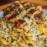 Creamy Cajun Chicken Fettuccine with Garlic Mozzarella Cheese Sauce