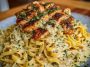 Creamy Cajun Chicken Fettuccine with Garlic Mozzarella Cheese Sauce