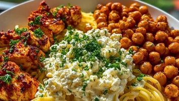 Creamy Cajun Chicken Pasta with Whipped Roasted Garlic Feta & Crispy Chickpeas