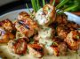 Creamy Garlic Sauce with Grilled Chicken Bites