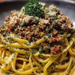 Creamy Parmesan Beef Linguine with Garlic Butter Sauce
