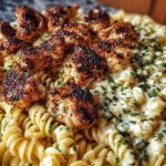 Creamy Parmesan Rotini with Cajun Garlic Butter Chicken