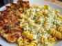Creamy Garlic Parmesan Chicken and Cheesy Twisted Pasta