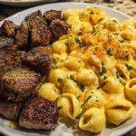 Garlic Butter Steak Bites & Loaded Cheddar Alfredo Shells