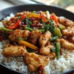 Garlic Chicken Stir-Fry with Rice