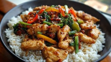 Garlic Chicken Stir-Fry with Rice