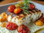 Grilled Cod with Roasted Tomatoes & Creamy Dill Sauce