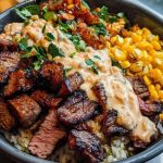 Korean BBQ Beef Bowl with Corn & Creamy Sauce
