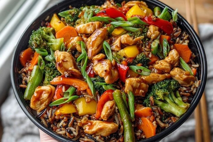 Next-Level Teriyaki Chicken Stir-Fry with Rainbow Veggies & Wild Rice