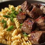 One-Pan Steak Bites & Cheesy Garlic Butter Noodles