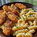 Parmesan Chicken Bites with Smoky Cajun Alfredo Gemelli