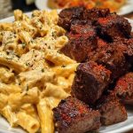 Penne with Creamy Velveeta Four-Cheese and Cajun Beef Bites