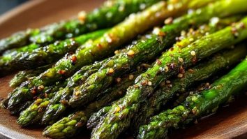 Roasted Asparagus with Garlic Chili Crunch