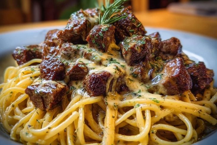 Savory Beef Linguine with Velvety Garlic Butter Sauce