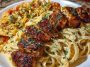 Savory Cajun Chicken and Creamy Garlic Parmesan Linguine