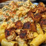 Spicy Cajun Chicken Rigatoni with Velveeta Garlic Cream Sauce
