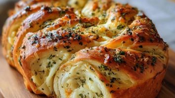Swirled Garlic Herb And Cheese Bread