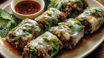 Thai Basil Beef Rolls