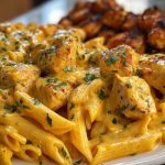 Velveeta Chicken Penne in Creamy Mozzarella Garlic Cheese Sauce