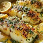 Baked Lemon-Garlic Cod with Butter Sauce