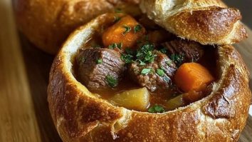 Beef Stew in Bread Bowls